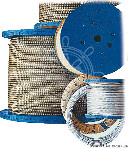 Cables made of AISI 316 stainless steel