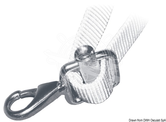 Snap-hook with buckle, made of AISI 316 stainless steel