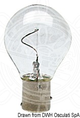 Vertical filament bulb, offset poles