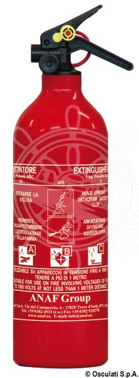 MED-type approved powder extinguisher