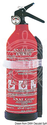 MED type-tested powder extinguishers with pressure gauge