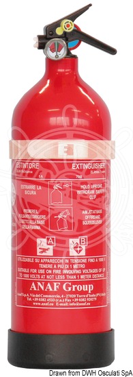 ANF fire extinguisher with AFFF MED type-tested foam
