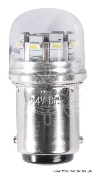 SMD LED bulb for glass cover LED spotlights, BA15D screw