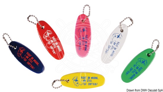 Soft rubber floating key ring