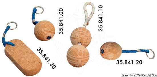 Floating key-chains with floating cork