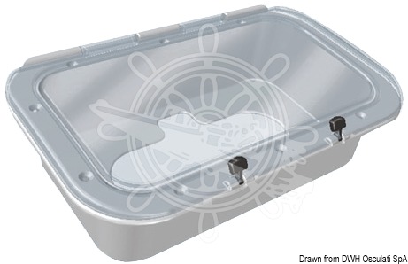 Watertight container with clear cover
